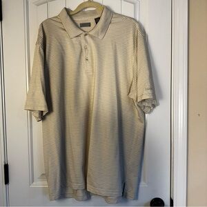 Izod Tan Polo Shirt Classic Knit Short Sleeve